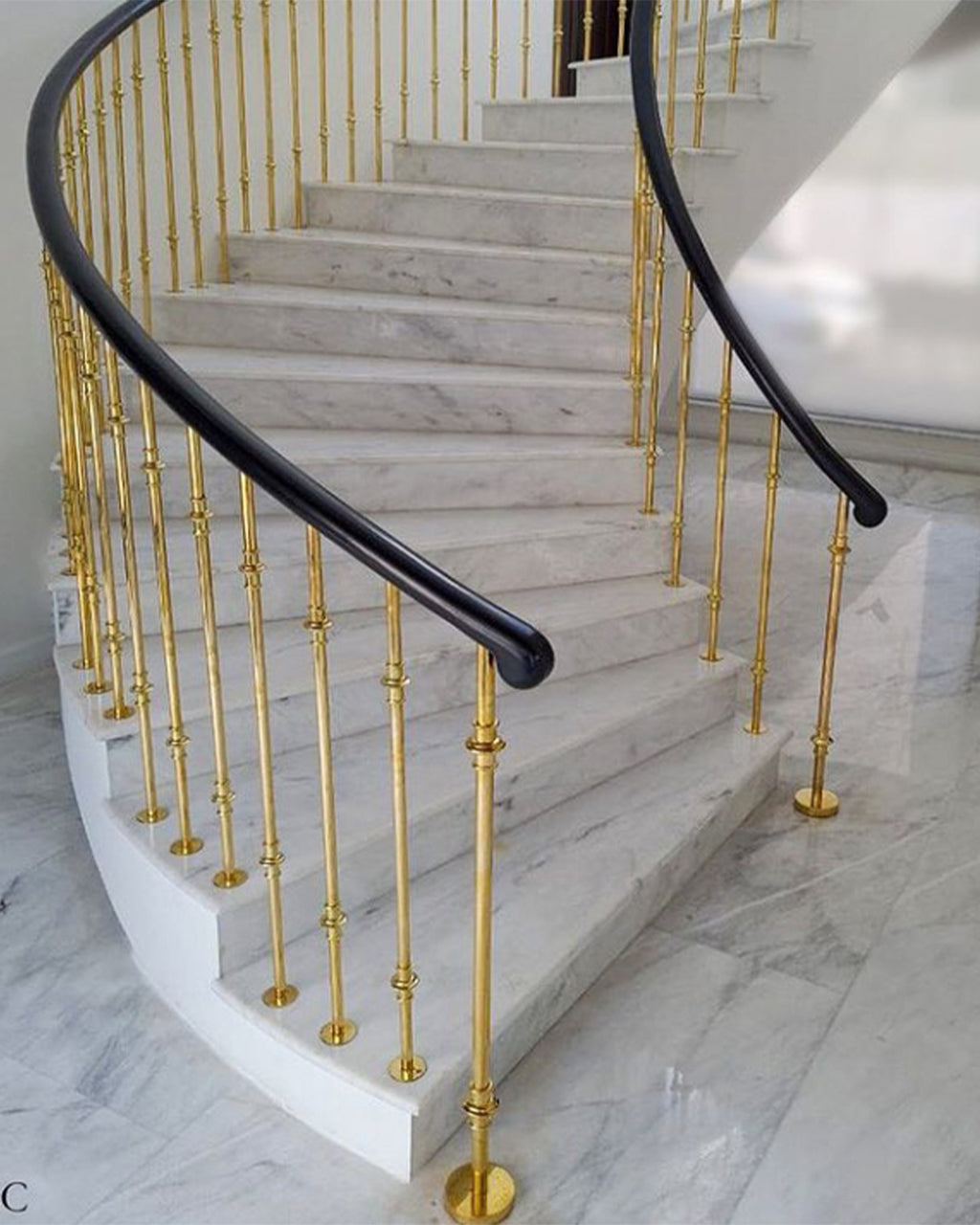 Gilded Ascent Stair Railing