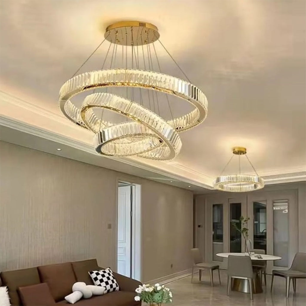 Triple Orbit Chandelier