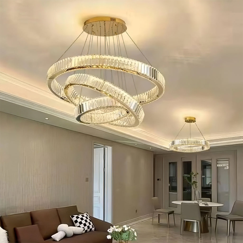 Triple Orbit Chandelier